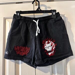 Cotton shorts with skull